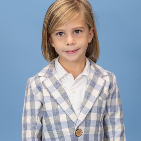 Hayden Boy Blazer - Wool Plaid