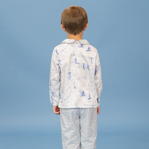 Wyatt Boy Pant Set - Snowy Slopes