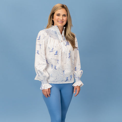 Women’s Louise Shirt - Snowy Slopes