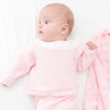 Knit Baby Girl Sweater & Stockings Set - Pink