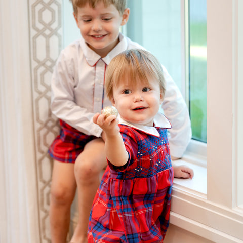 Angelo Boy Bubble - Red Plaid