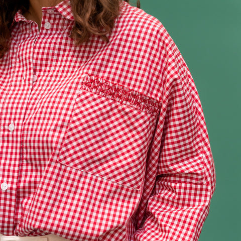 Amber Women’s Shirt - Red Gingham