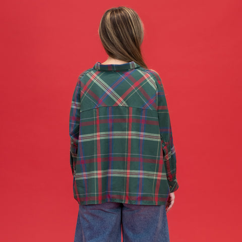 Amber Women’s Shirt - Green Tartan