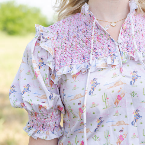 Women’s Lizzie Shirt - Pink Rodeo