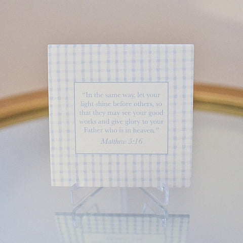 Scripture Cards in Blue Gingham - Original Collection