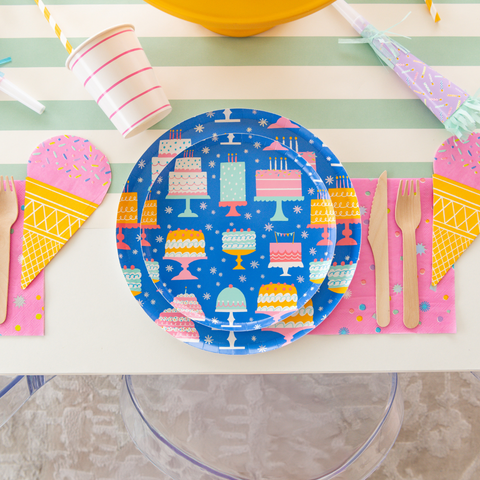 It's A Birthday Cake Print Large Plates