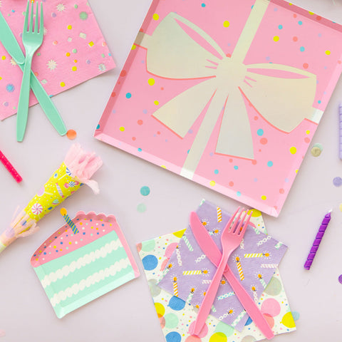 It's A Birthday Candle Print Petite Napkins