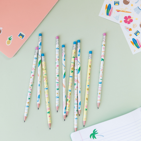 Surf's Up Pencil Set