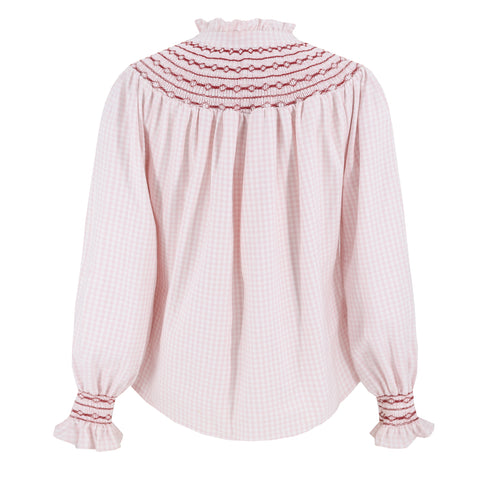 Women’s Louise Shirt - Pink Gingham