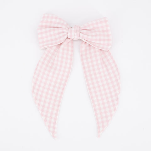 Laurel Bow - Pink Gingham