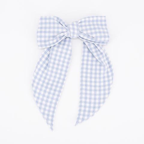 Laurel Bow - Blue Gingham