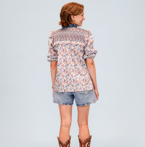 Women's Lizzie Shirt - Boots Print