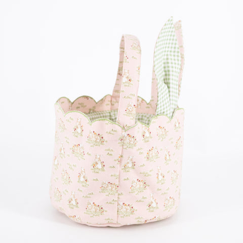 Easter Basket - Bunny Toile