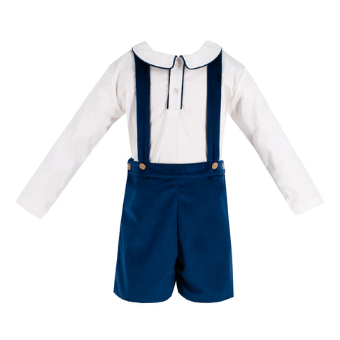 Paxton Boy Overall - Navy Velvet