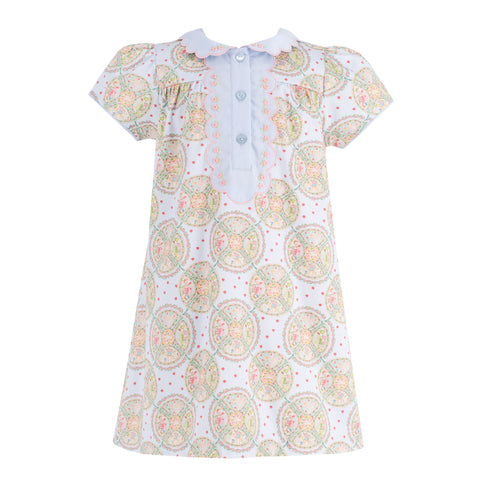 Faith Girl Dress - Blue Nativity