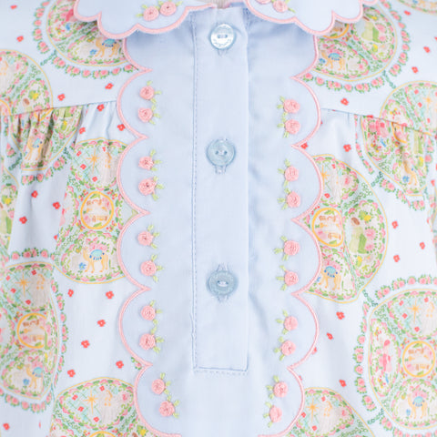 Faith Girl Dress - Blue Nativity