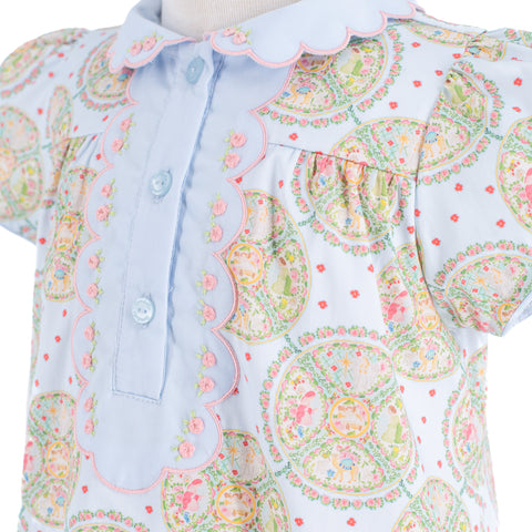 Faith Girl Dress - Blue Nativity