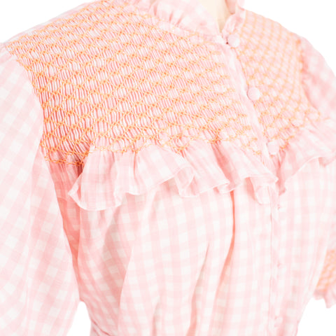 Women's Gen Dress - Pink Gingham/ Peach