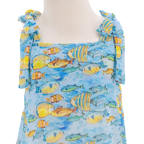 Girl Swim Coverup - Fish