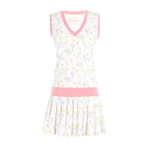Serena Women’s Tennis Dress - Racket Print
