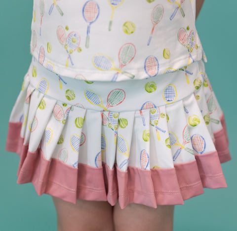 Serena Girl Skort - Racket Print