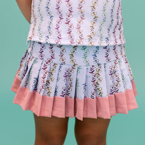 Serena Girl Skort - Bloom Print