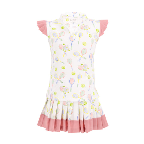Serena Girl Skort - Racket Print