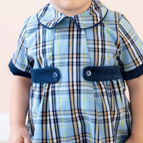 Simon Boy Bubble - Blue Plaid