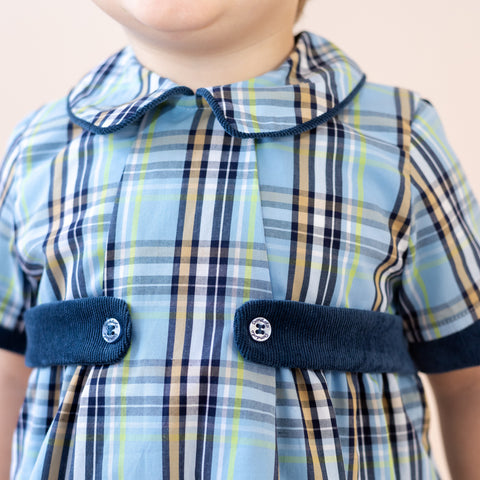 Simon Boy Bubble - Blue Plaid