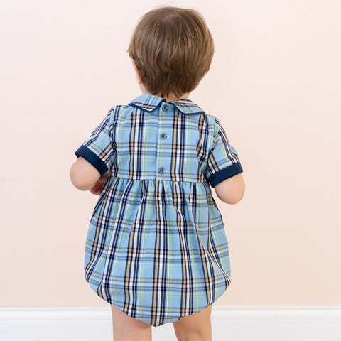 Simon Boy Bubble - Blue Plaid