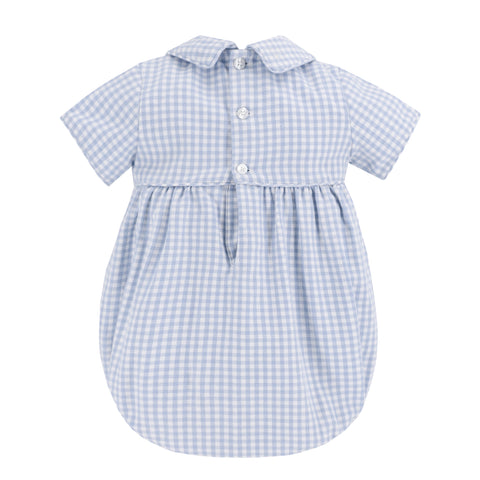 Lucas Boy Bubble - Blue Gingham