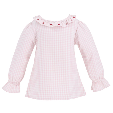 Laurel Girl Shirt - Pink Gingham