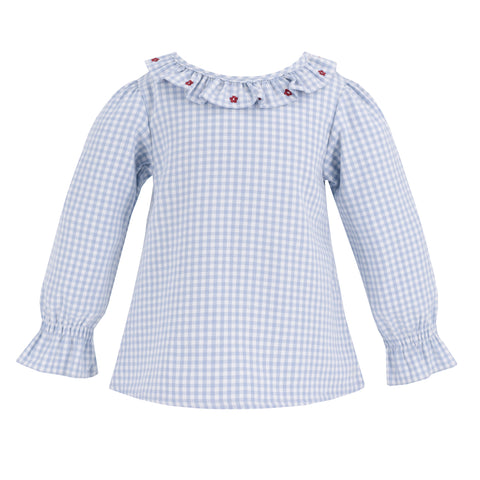 Laurel Girl Shirt - Blue Gingham