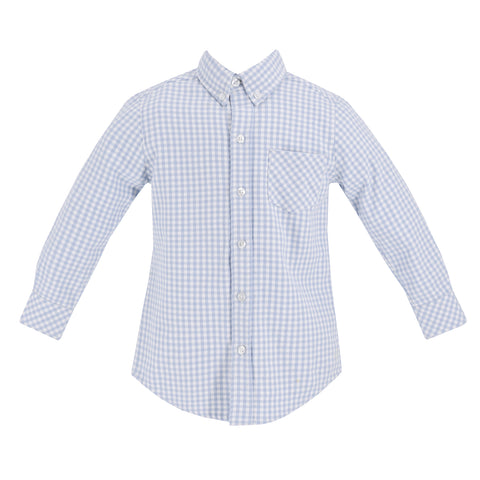 Walker Boy Button Down - Blue Gingham