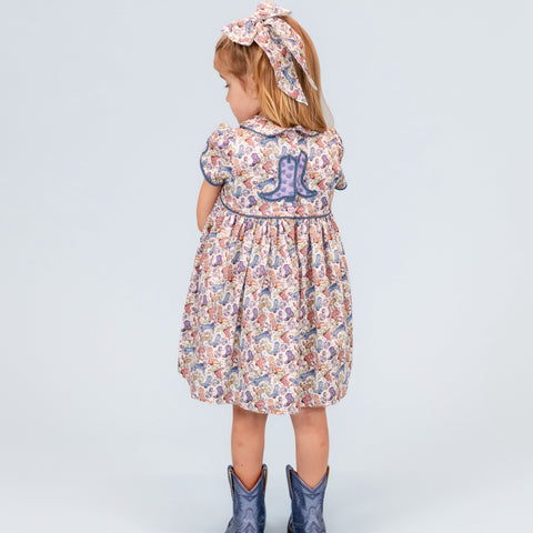 Sarita Girl Dress - Boots Print