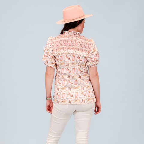 Women's Lizzie Shirt - Western Print