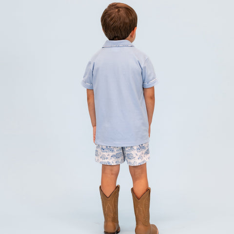 Fields Boy Polo Set - Dallas Print