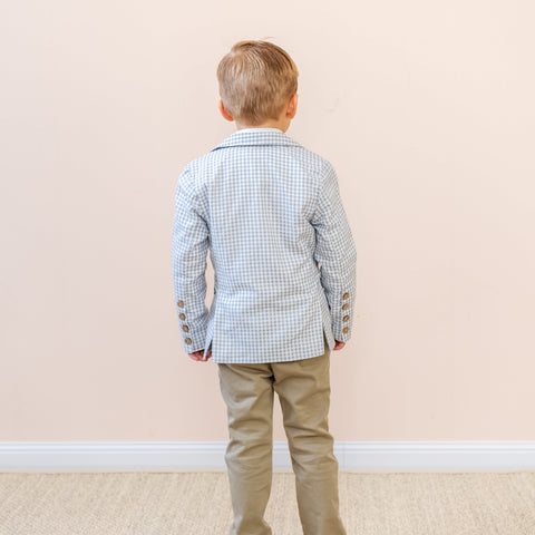 Hayden Boy Blazer - Grey Gingham