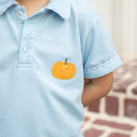 Fields Boy Polo Set - Pumpkins