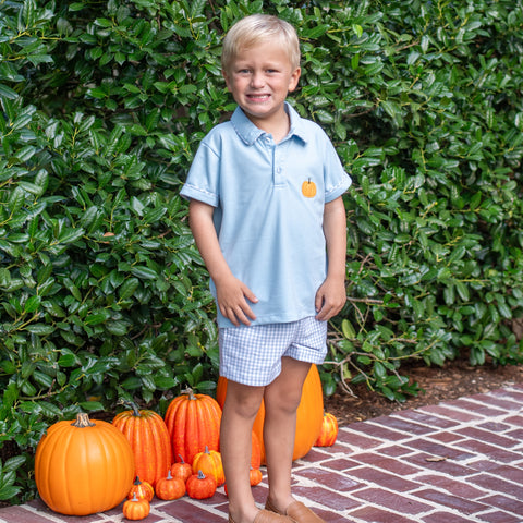 Fields Boy Polo Set - Pumpkins