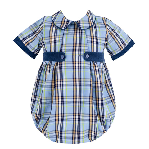 Simon Boy Bubble - Blue Plaid