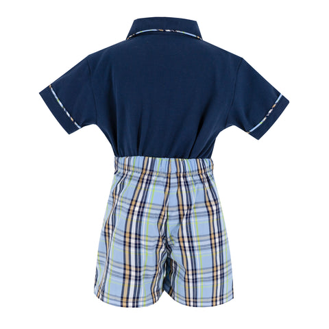 William Boy Polo Set - Blue Plaid