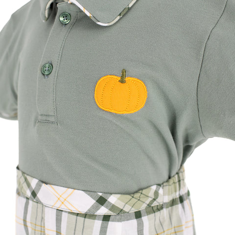 Jackson Boy Polo Set - Green Plaid