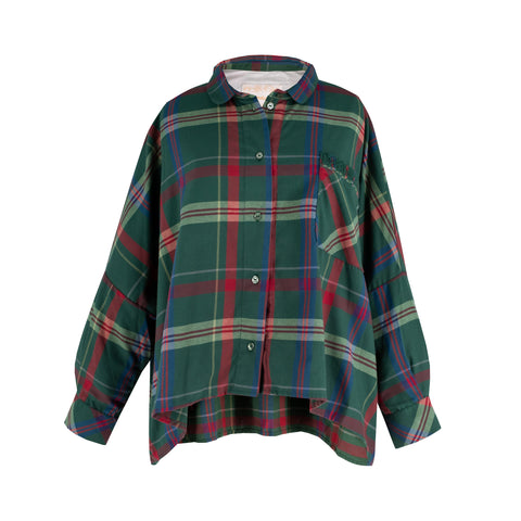 Amber Women’s Shirt - Green Tartan