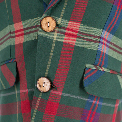 Hayden Boy Blazer - Green Tartan