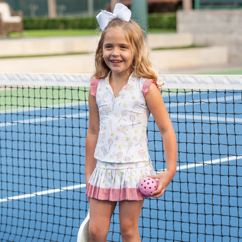 Serena Girl Skort - Racket Print
