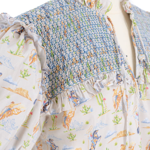 Women’s Lizzie Shirt - Blue Rodeo