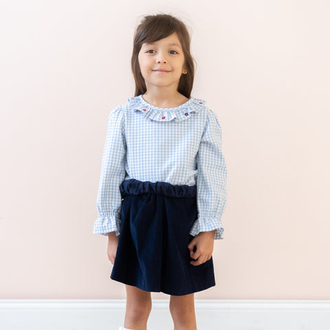 Laurel Girl Shirt - Blue Gingham