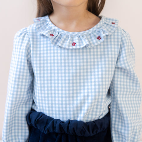 Laurel Girl Shirt - Blue Gingham