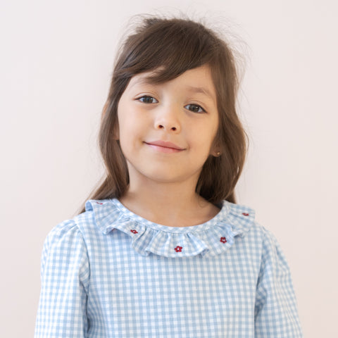 Laurel Girl Shirt - Blue Gingham
